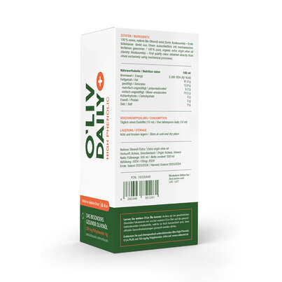 Sie sehen eine Packung Das gesündere Bio-Olivenöl – hoher Polyphenol-Gehalt 250 mg/kg –500 ml, Produktbild: 04 Das gesündere Bio-Olivenöl – hoher Polyphenol-Gehalt 250 mg/kg –500 ml, A-Nr.: 5895792 - 04