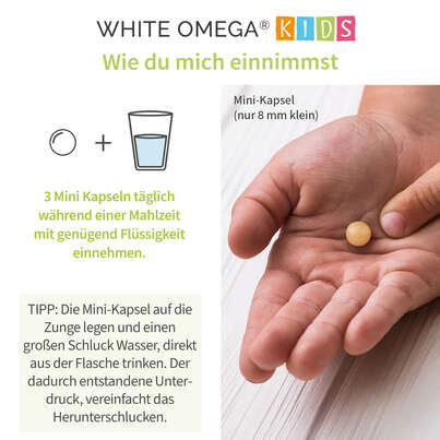 Sie sehen eine Packung Vitamine für Kinder – für das Immunsystem – zuckerfrei – Omega-3, Vitamin C, D3+K2, Selen, Zink – 90 Mini-Kapseln (1 Monat), Produktbild: 06 Vitamine für Kinder – für das Immunsystem – zuckerfrei – Omega-3, Vitamin C, D3+K2, Selen, Zink – 90 Mini-Kapseln (1 Monat), A-Nr.: 5614184 - 06