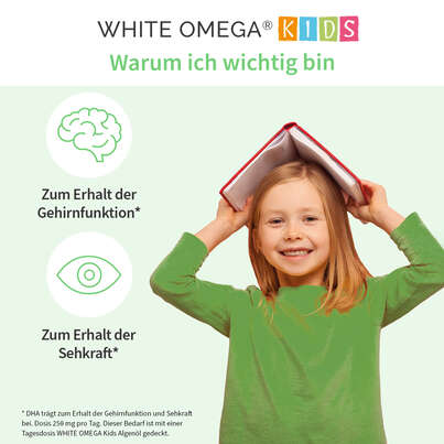 Sie sehen eine Packung Algenöl Kapseln für Kinder – veganes Omega-3 – ohne Carrageen – 330 mg DHA aus Algen, Produktbild: 02 Algenöl Kapseln für Kinder – veganes Omega-3 – ohne Carrageen – 330 mg DHA aus Algen, A-Nr.: 5614209 - 02