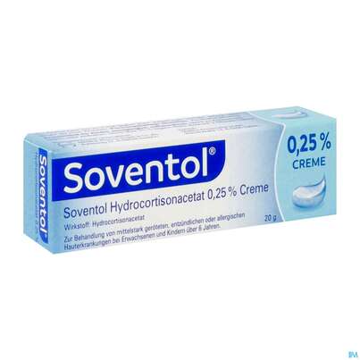 Soventol Hydrocortisonacetat Creme 0,25% 20g, A-Nr.: 5518701 - 04