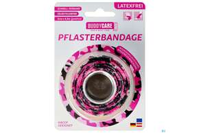 Buddycare Pflasterbandage Med Latexfrei Flexibel Kohaesiv 5cmx 4,5m Camou Rosa 1st, A-Nr.: 5289442 - 01