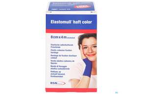 Elastische Binden Elastomull/haft/color Blau 4mx 8cm 1st, A-Nr.: 5427097 - 01