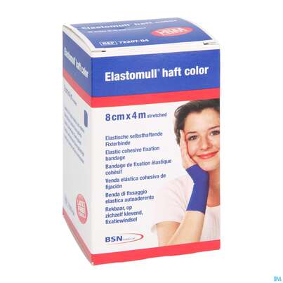 Elastische Binden Elastomull/haft/color Blau 4mx 8cm 1st, A-Nr.: 5427097 - 03