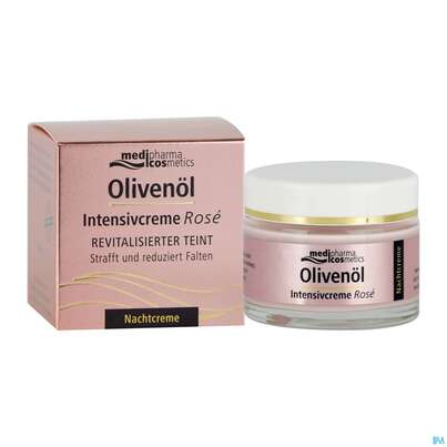 Sie sehen eine Packung Oliven Oel Dr.theiss Intensiv Creme Rose Nacht 50ml, Produktbild: 06 Oliven Oel Dr.theiss Intensiv Creme Rose Nacht 50ml, A-Nr.: 4834759 - 06