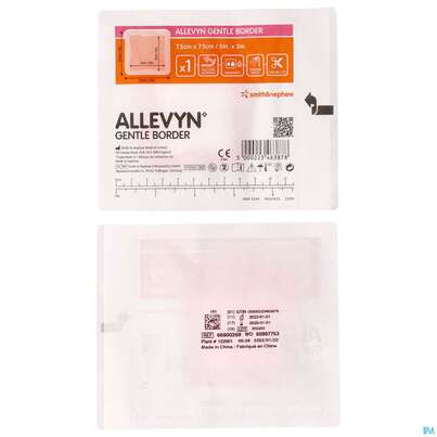 Wundauflagen Allevyn Gentle Border Haftend +silikonkleber 7,5x 7,5cm -smith 10st, A-Nr.: 3748070 - 02