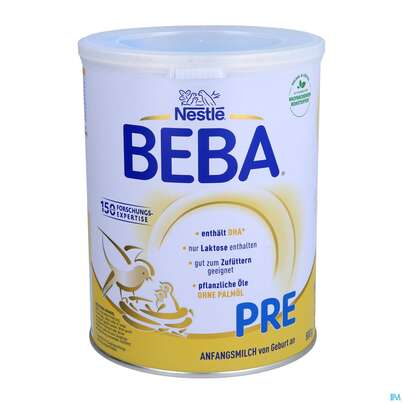 Sie sehen eine Packung Beba Pre Von Geburt An 14507912 1 Stu 800g, Produktbild: 03 Beba Pre Von Geburt An 14507912 1 Stu 800g, A-Nr.: 2680921 - 03