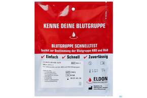 Diagnostika U.zubehoer Blutgruppe/schnelltest Eldon Heim Komplett 2511 Ab O +rhd 1pk, A-Nr.: 4882534 - 01