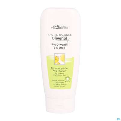 Sie sehen eine Packung Oliven Oel Dr.theiss Haut In Balance Koerperbalsam 5% 200ml, Produktbild: 08 Oliven Oel Dr.theiss Haut In Balance Koerperbalsam 5% 200ml, A-Nr.: 3282720 - 08