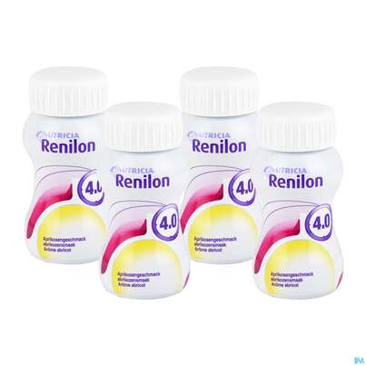Sie sehen eine Packung Renilon 125ml Vitalflasche 4.0 Aprikose 4st, Produktbild: 03 Renilon 125ml Vitalflasche 4.0 Aprikose 4st, A-Nr.: 4119703 - 03