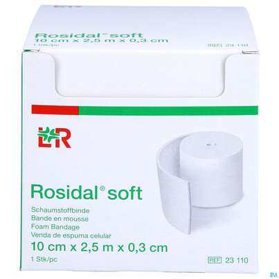 Rosidal Soft Schaumstoffbinde 2,5mx 10cmx 0,3cm 1st, A-Nr.: 2713282 - 01