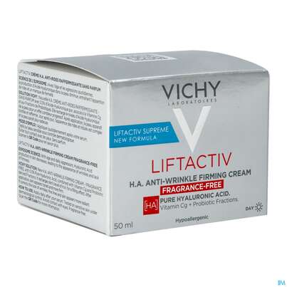 Sie sehen eine Packung Vichy Liftactiv Hyaluron Creme Ohne Duftstoffe 50ml, Produktbild: 06 Vichy Liftactiv Hyaluron Creme Ohne Duftstoffe 50ml, A-Nr.: 5686290 - 06