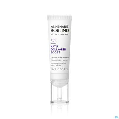 Sie sehen eine Packung Boerlind Natu Collagen Boost Lippenserum 60183 15ml, Produktbild: 01 Boerlind Natu Collagen Boost Lippenserum 60183 15ml, A-Nr.: 5457572 - 01
