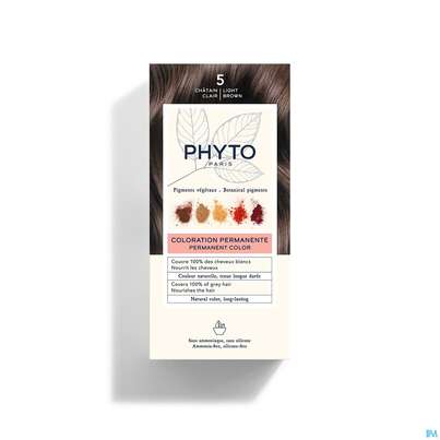 Sie sehen eine Packung Phytocolor 5 Helles Braun Neu 1pk, Produktbild: 02 Phytocolor 5 Helles Braun Neu 1pk, A-Nr.: 4899500 - 02