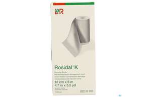 Elastische Binden Rosidal Hautfarben Kraeftig 5mx 12cm 1st, A-Nr.: 0472236 - 01