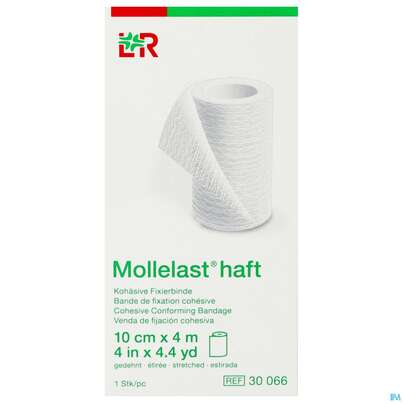 Fixierbinden Mollelast Haft Weiss 4mx 10cm 1st, A-Nr.: 1767672 - 01