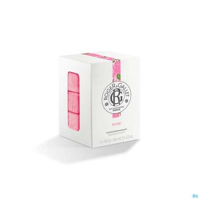 Sie sehen eine Packung Seifen Roger & Gallet Wellbeing/soap Box Rose 3x100 300g, Produktbild: 02 Seifen Roger & Gallet Wellbeing/soap Box Rose 3x100 300g, A-Nr.: 5733486 - 02