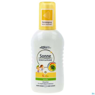 Sie sehen eine Packung Sonnenprodukte Schutz/+pflege Kids Lsf50+ 200ml, Produktbild: 01 Sonnenprodukte Schutz/+pflege Kids Lsf50+ 200ml, A-Nr.: 5706561 - 01