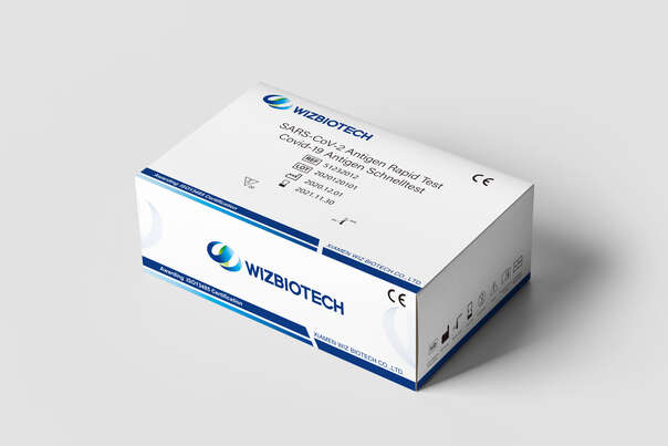 Sie sehen eine Packung SARS-CoV-2 Antigen Rapid Test, Produktbild: 01 SARS-CoV-2 Antigen Rapid Test, A-Nr.: 5440293 - 01