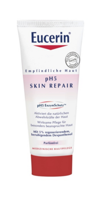 Sie sehen eine Packung Eucerin pH5 Skin Repair, Produktbild: 01 Eucerin pH5 Skin Repair, A-Nr.: 0621920 - 01