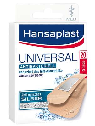 Hansaplast Universal MED antibakteriell Strips 20, A-Nr.: 2843085 - 01