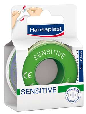 Hansaplast Sensitive Rollenpflaster 1,25cm x 5m, A-Nr.: 2843197 - 01