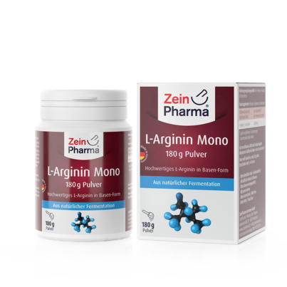 Sie sehen eine Packung Zeinpharma L-Arginin Pulver, Produktbild: 01 Zeinpharma L-Arginin Pulver, A-Nr.: 4324892 - 01