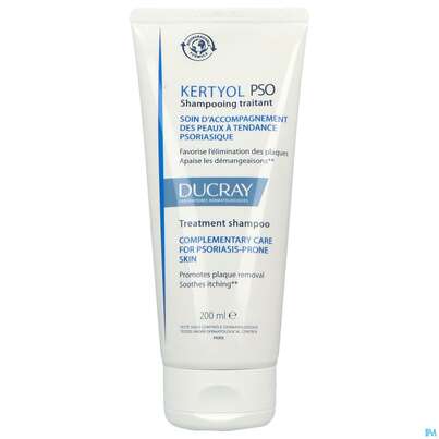 Sie sehen eine Packung Shampoon Ducray Kertyol P.s.o. 200ml, Produktbild: 10 Shampoon Ducray Kertyol P.s.o. 200ml, A-Nr.: 5596919 - 10