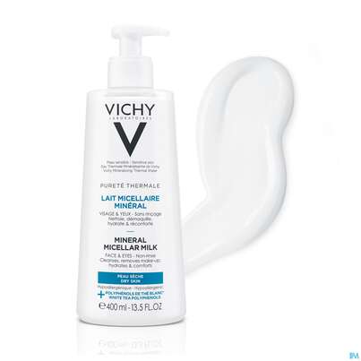 Sie sehen eine Packung Vichy Purete Thermale Mineral/mizellenmilch Trockene Haut 400ml, Produktbild: 03 Vichy Purete Thermale Mineral/mizellenmilch Trockene Haut 400ml, A-Nr.: 5178903 - 03