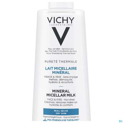 Sie sehen eine Packung Vichy Purete Thermale Mineral/mizellenmilch Trockene Haut 400ml, Produktbild: 06 Vichy Purete Thermale Mineral/mizellenmilch Trockene Haut 400ml, A-Nr.: 5178903 - 06