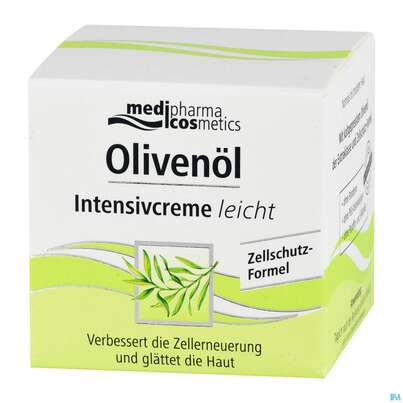 Sie sehen eine Packung Oliven Oel Dr.theiss Intensiv Creme Leicht 50ml, Produktbild: 04 Oliven Oel Dr.theiss Intensiv Creme Leicht 50ml, A-Nr.: 3966016 - 04