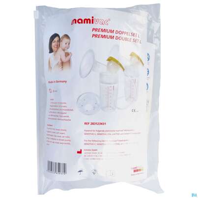 Sie sehen eine Packung Milchpumpen-u.zubehoer Mamivac Sensitiv Pumpset Doppelt 1st, Produktbild: 01 Milchpumpen-u.zubehoer Mamivac Sensitiv Pumpset Doppelt 1st, A-Nr.: 3042341 - 01