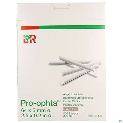 Augenstaebchen Pro-ophta 5x 66mm Steril 400st, A-Nr.: 1519276 - 01
