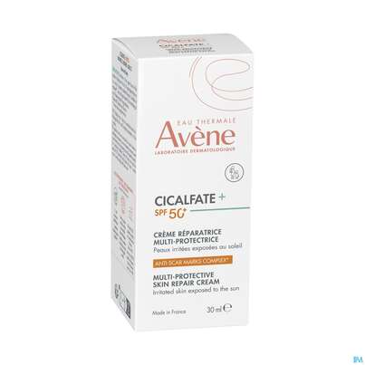 Sie sehen eine Packung Avene Cicalfate+ Multi Protect Repair Creme 50+ 30ml, Produktbild: 04 Avene Cicalfate+ Multi Protect Repair Creme 50+ 30ml, A-Nr.: 5862309 - 04