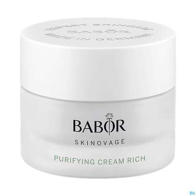 Sie sehen eine Packung Babor Skinovage/purifying Cream Rich 40291 50ml, Produktbild: 01 Babor Skinovage/purifying Cream Rich 40291 50ml, A-Nr.: 5578672 - 01