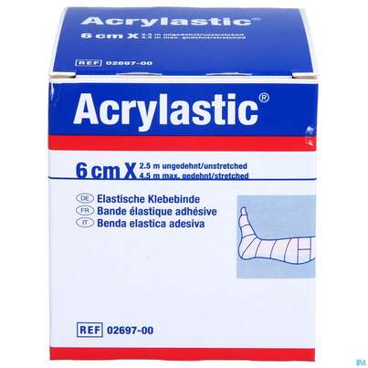 Sie sehen eine Packung Acrylastic 2,5mx 6cm Nr 2697 1st, Produktbild: 01 Acrylastic 2,5mx 6cm Nr 2697 1st, A-Nr.: 2682239 - 01