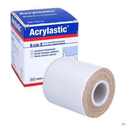 Sie sehen eine Packung Acrylastic 2,5mx 6cm Nr 2697 1st, Produktbild: 05 Acrylastic 2,5mx 6cm Nr 2697 1st, A-Nr.: 2682239 - 05