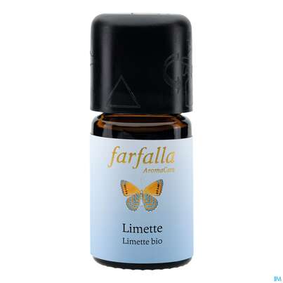 Sie sehen eine Packung Aetherische Oele Farfalla Kontr.bio.anbau Limette 5ml, Produktbild: 01 Aetherische Oele Farfalla Kontr.bio.anbau Limette 5ml, A-Nr.: 4866038 - 01