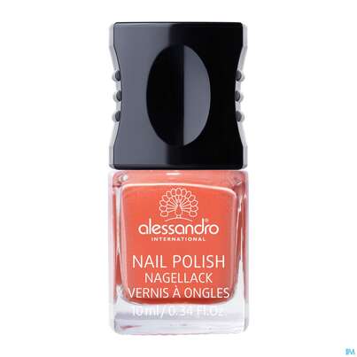 Sie sehen eine Packung Alessandro Nagellack 181 Peachy Cinderella 10ml, Produktbild: 03 Alessandro Nagellack 181 Peachy Cinderella 10ml, A-Nr.: 4626334 - 03