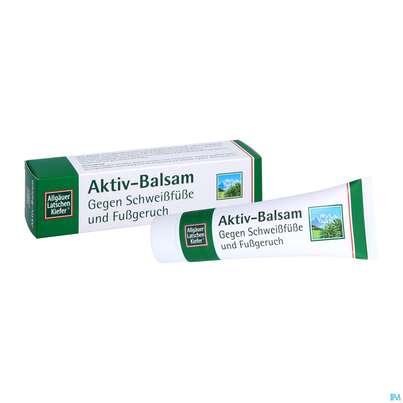 Sie sehen eine Packung Allgäuer Latschenkiefer Aktiv-balsam 50ml, Produktbild: 03 Allgäuer Latschenkiefer Aktiv-balsam 50ml, A-Nr.: 3832770 - 03