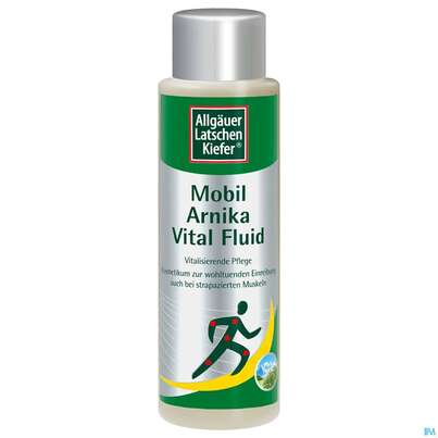 Sie sehen eine Packung Allgäuer Latschenkiefer Arnika Vital Fluid 250ml, Produktbild: 03 Allgäuer Latschenkiefer Arnika Vital Fluid 250ml, A-Nr.: 1436484 - 03