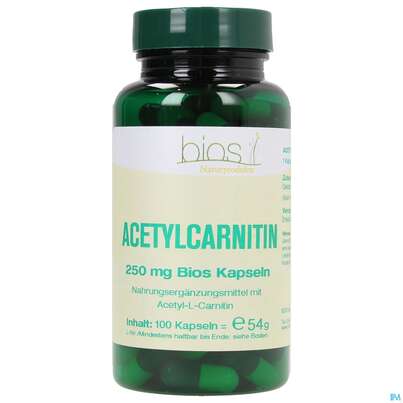 Bios Acetylcarnitin 250mg 100 Kapseln, A-Nr.: 3992054 - 01