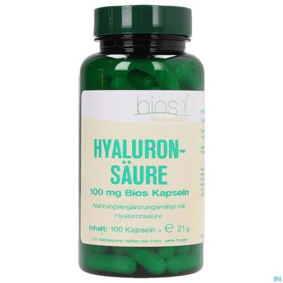 Sie sehen eine Packung Bios Hyaluronsäure 100 Kapseln, Produktbild: 01 Bios Hyaluronsäure 100 Kapseln, A-Nr.: 3891583 - 01