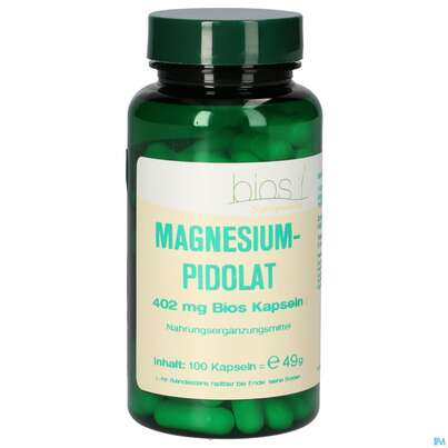 Sie sehen eine Packung Bios Magnesiumpidolat 402mg 100 Kapseln, Produktbild: 02 Bios Magnesiumpidolat 402mg 100 Kapseln, A-Nr.: 5569549 - 02