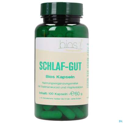 Sie sehen eine Packung Bios Schlaf-gut 100 Kapseln, Produktbild: 01 Bios Schlaf-gut 100 Kapseln, A-Nr.: 3967151 - 01