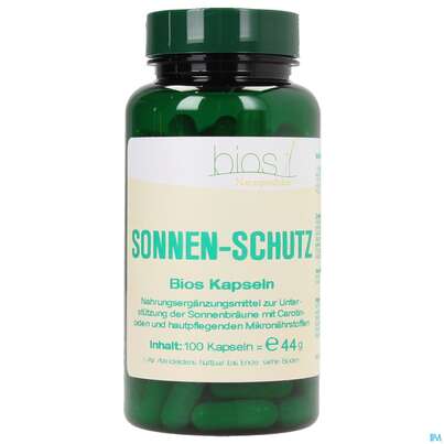 Sie sehen eine Packung Bios Sonnen-schutz 100 Kapseln, Produktbild: 02 Bios Sonnen-schutz 100 Kapseln, A-Nr.: 3893197 - 02