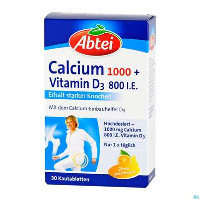 Calcium 1000 Osteo Vital Kautabl Abtei 30st, A-Nr.: 4333626 - 01