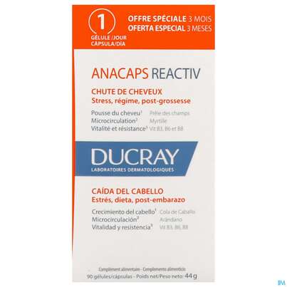 Ducray Anacaps F.d.haar Haarausfall Kapseln Reaktiv23 90st, A-Nr.: 5744975 - 01