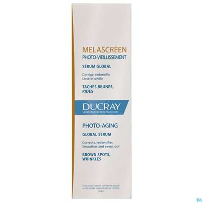 Sie sehen eine Packung Ducray Melascreen Photo-aging Intensiv Serum 30ml, Produktbild: 01 Ducray Melascreen Photo-aging Intensiv Serum 30ml, A-Nr.: 5130434 - 01
