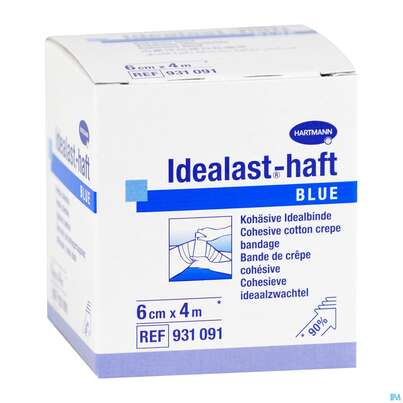 Sie sehen eine Packung Elastische Binden Idealast/haft Kohaesiv/color Blau 4mx 6cm 1st, Produktbild: 02 Elastische Binden Idealast/haft Kohaesiv/color Blau 4mx 6cm 1st, A-Nr.: 4174582 - 02