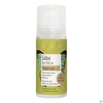 Sie sehen eine Packung Farfalla Salbei Deo Roll-on Kraeuterfrisch 50ml, Produktbild: 02 Farfalla Salbei Deo Roll-on Kraeuterfrisch 50ml, A-Nr.: 4861041 - 02